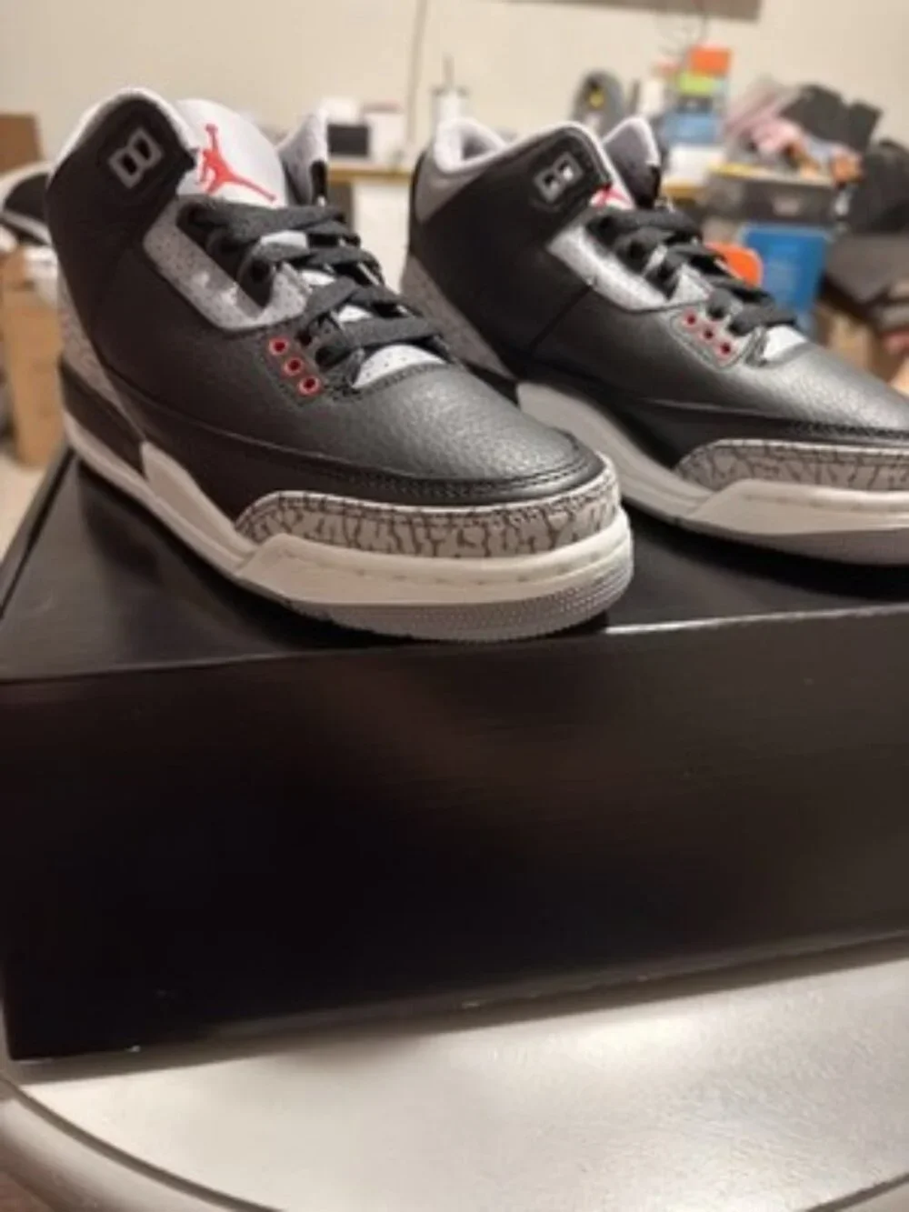 Nike Air Jordan 3 Retro OG Black Cement 2018 854261-001 GS Youth 4.5Y
